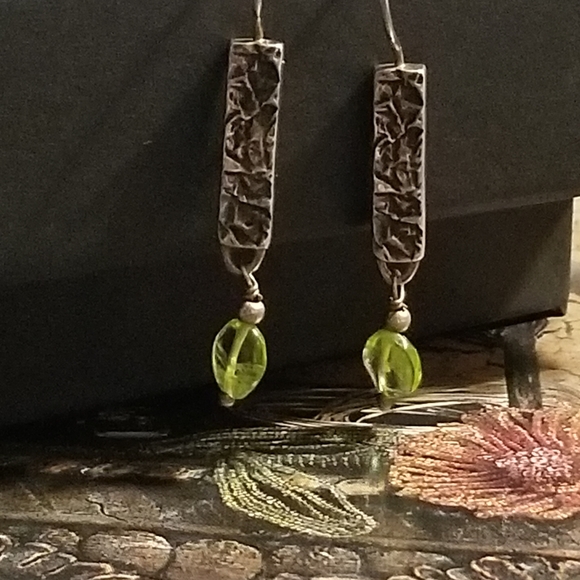 Silpada Sterling Silver & Peridot Earrings - Picture 8 of 8